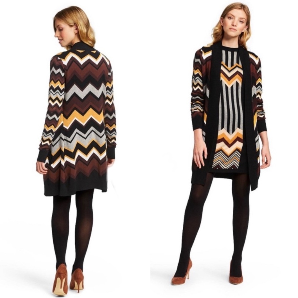 MISSONI Long Chevron Zig Zag Cardigan
